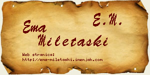 Ema Miletaški vizit kartica